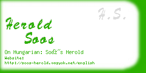 herold soos business card